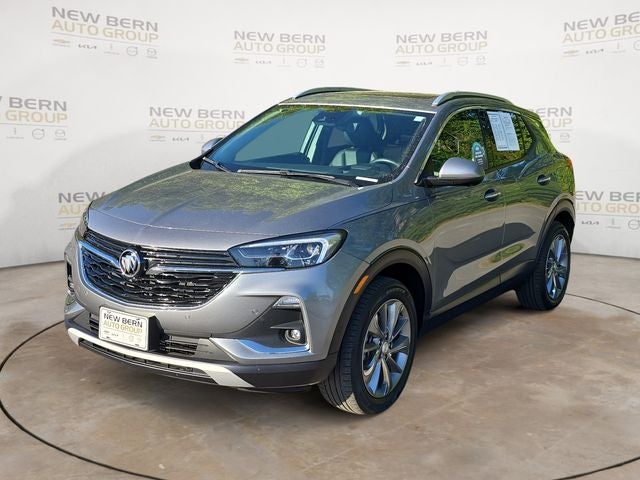 2023 Buick Encore GX Essence in Moonstone Gray Metallic — front three-quarter view